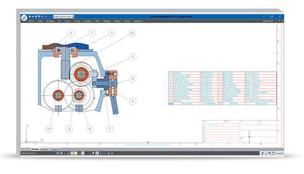 Associative Ballon and parts list, automatic BOM and data management