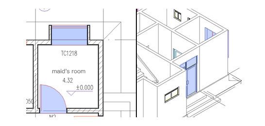 Create wall, window and door